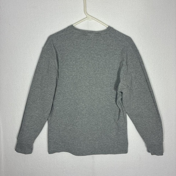 Grey Polo Ralph Lauren thermal waffle sweatshirt men's Lg - Picture 2 of 5